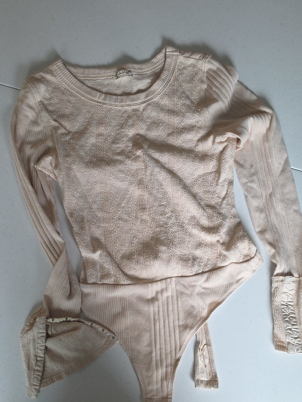 Free People Pieces of Me Bodysuit in Softest Oat, #A26